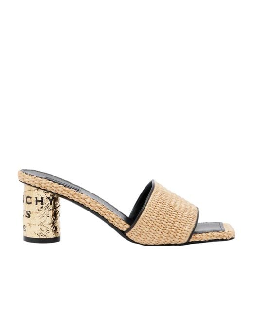 Givenchy Natural Leather-Trimmed High-Heeled Sandals