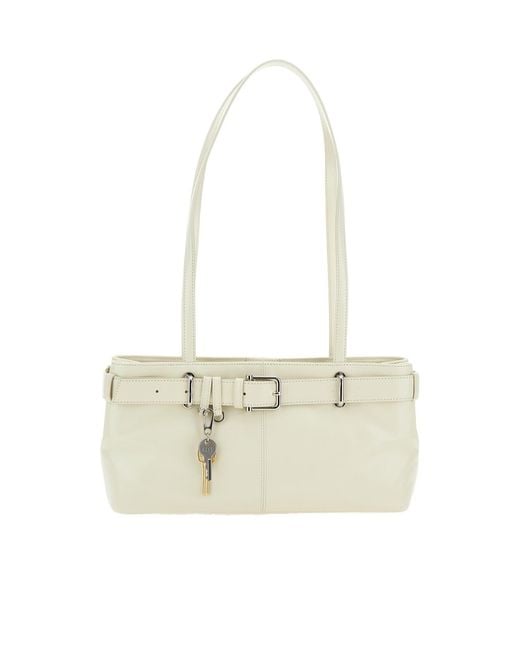 OSOI White Magnetic Fastened Shoulder Bag