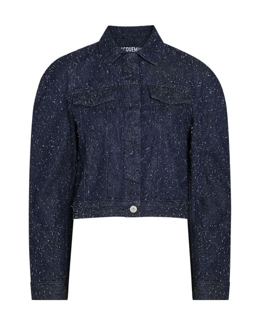 Jacquemus Blue La Veste De-Nimes Ovalo Denim Jacket