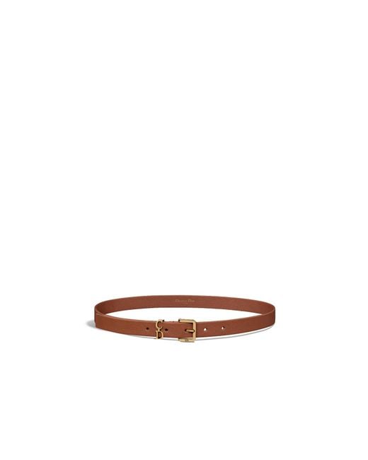 Dior White Saddle Loop Belt