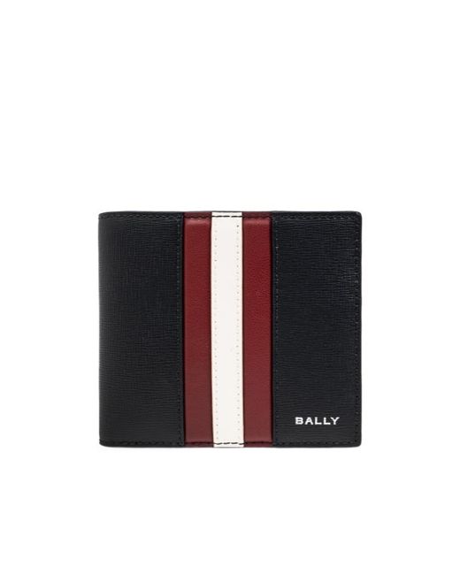 Bally Black Band Logo Detailed Wallet for men