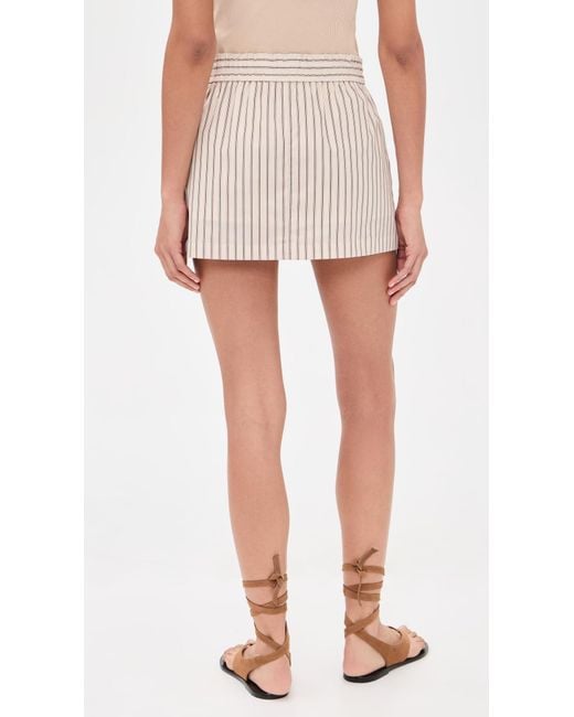 Rag & Bone White Striped Mini Skirt