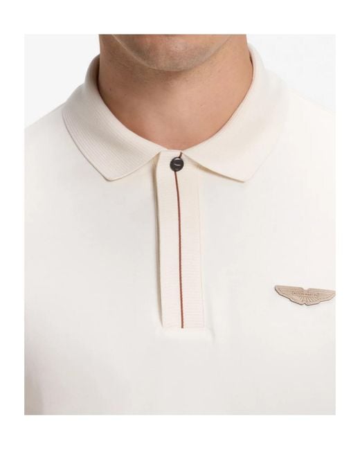 Boss White Zip-Fastening Regular-Fit Polo Shirt for men