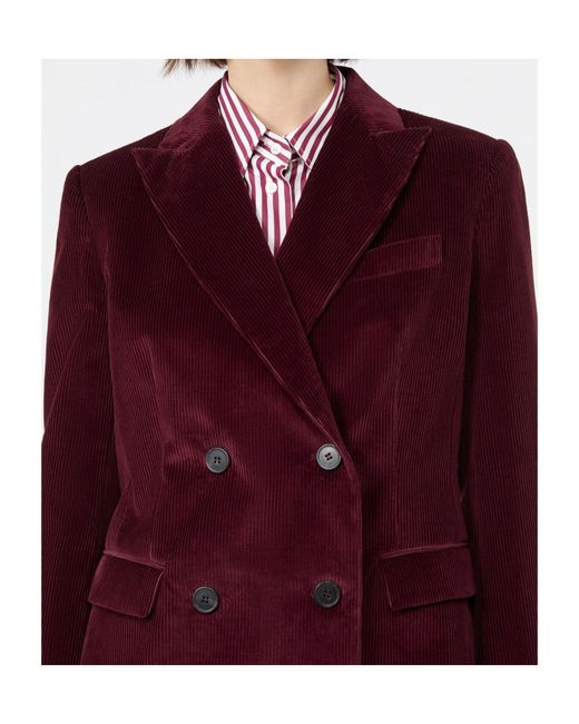 Weekend by Maxmara Purple Lapel Long-Sleeved Suit Jacket
