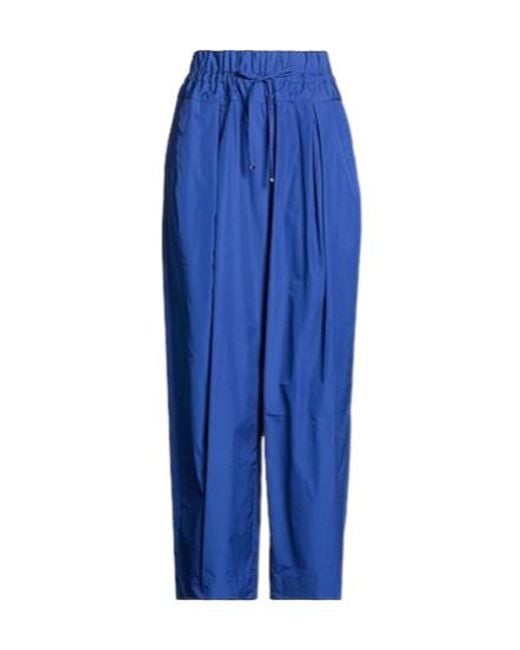 MAX&Co. Blue Solid Color Loose-Fit Trousers
