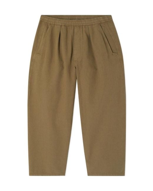 American Vintage Green Elastic-Waist Casual Trousers for men