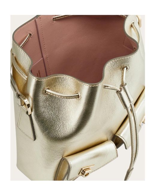 Ferragamo White Multipocket Bucket Bag
