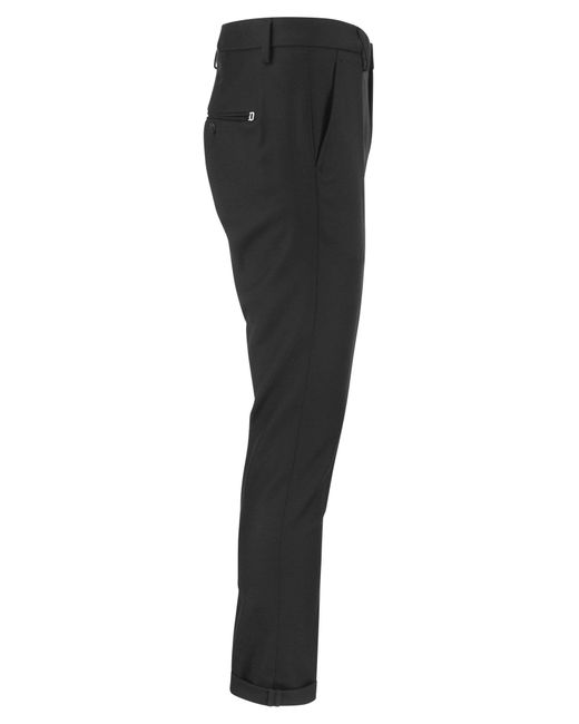 Dondup Black Gaubert Slim Fit Trousers for men