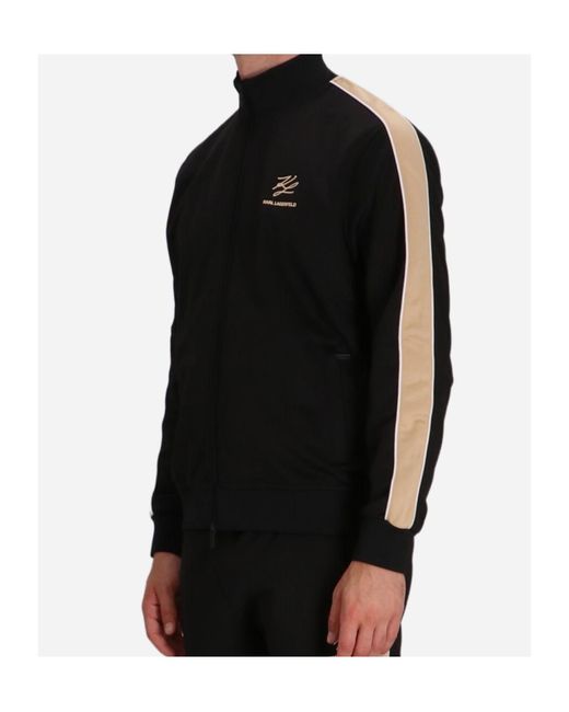 Karl Lagerfeld Black Stripe Detailed Jacket for men