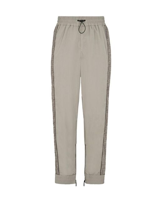 Fendi Gray Logo Printed Drawstring Track Pants for men