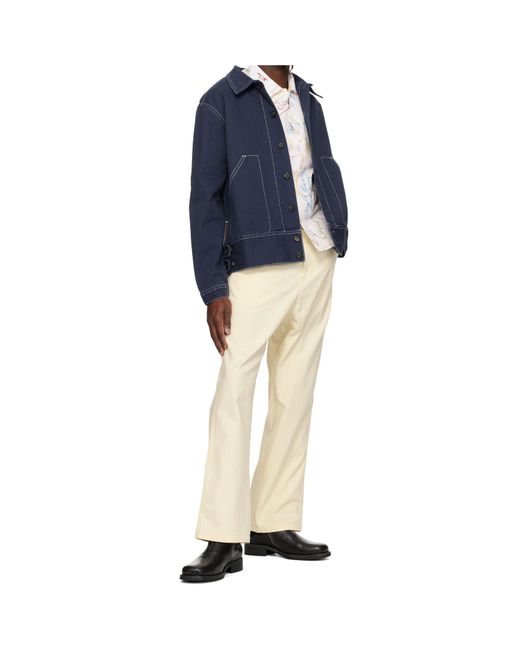 Bode Natural Carpenter Pants for men