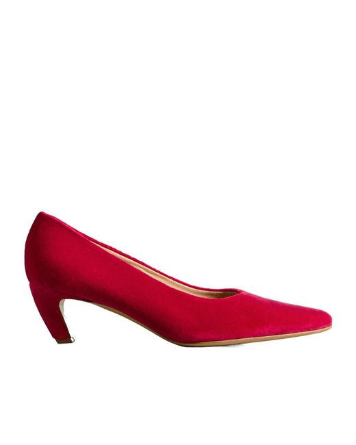 Gabriela Hearst Red Cross-Heeled High Heels