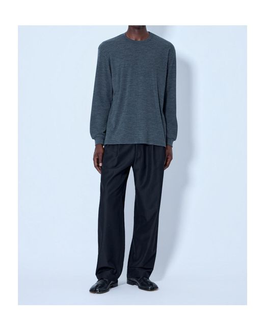 Ssstein Blue Oversized Long Sleeved Pullover for men