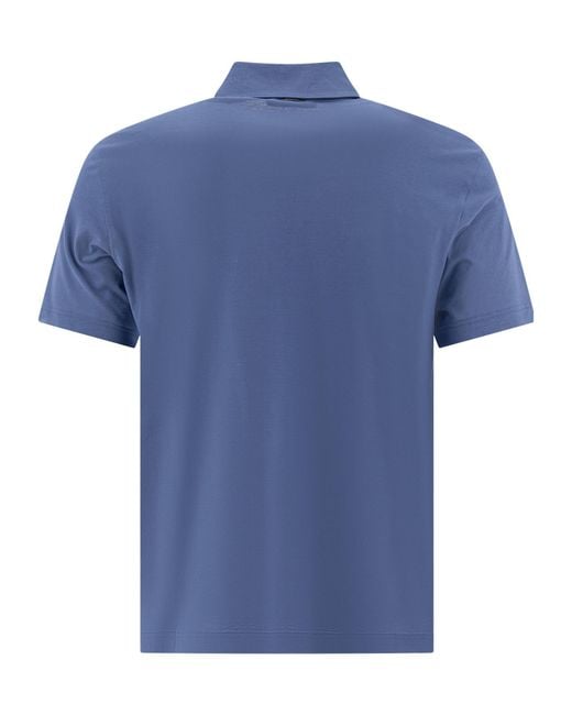 Herno Blue Button-Fastened Polo Shirt for men