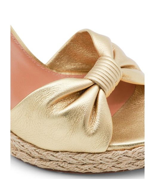 Aquazzura Metallic Knot Wedge Heeled Sandals