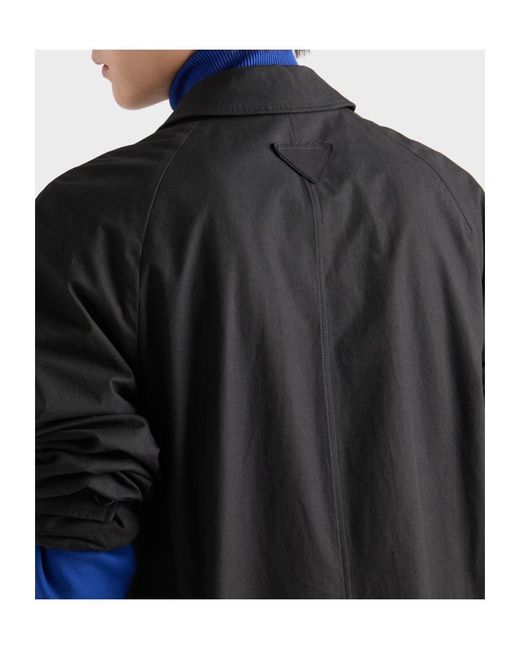 Prada Black Cotton Coat for men