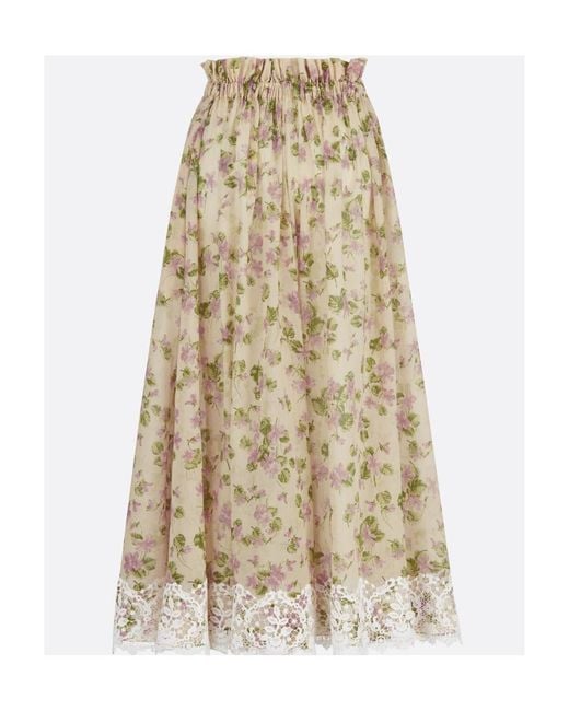 Dior Natural Mid-Length Skirt