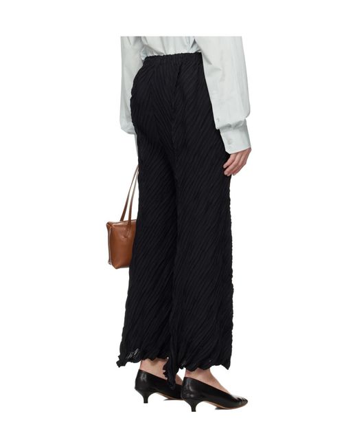 Issey Miyake Black Elastic Waist Casual Pants