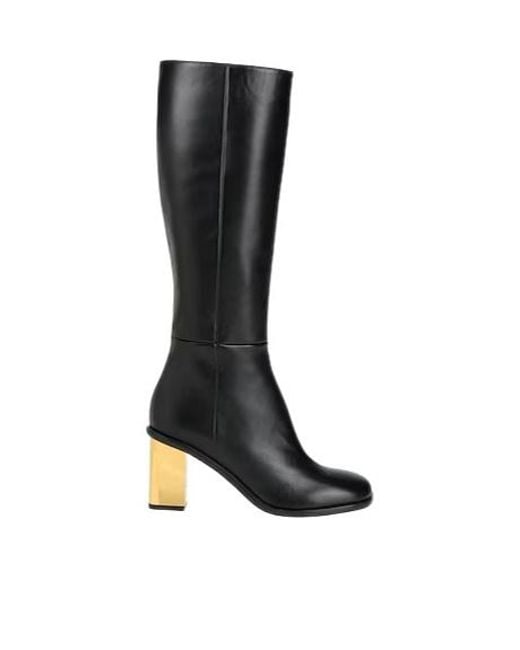 Chloé Black Square-Toed Knee-High Boots