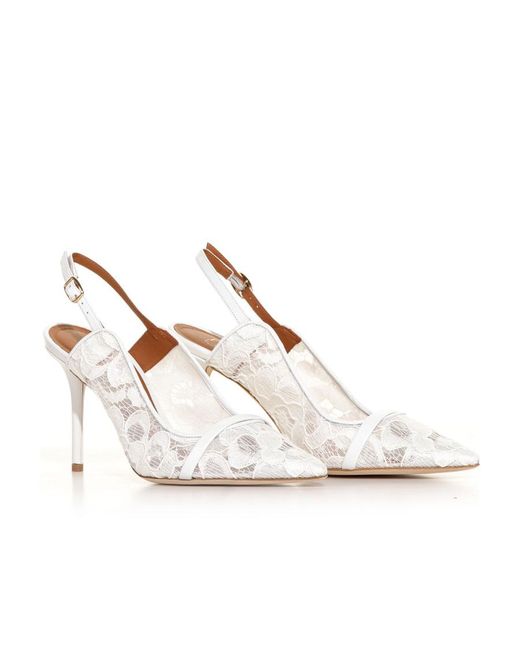Malone Souliers White Exposed High Heels