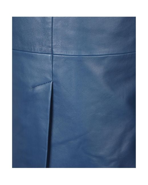 Frankie Shop Blue Belt Loop Skirt