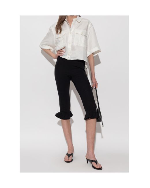Anine Bing White Short-Sleeved Shirt