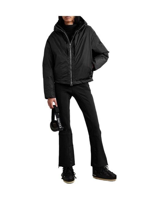 Aztech Mountain Black Hooded Padded Plaid Down Ski Jacket