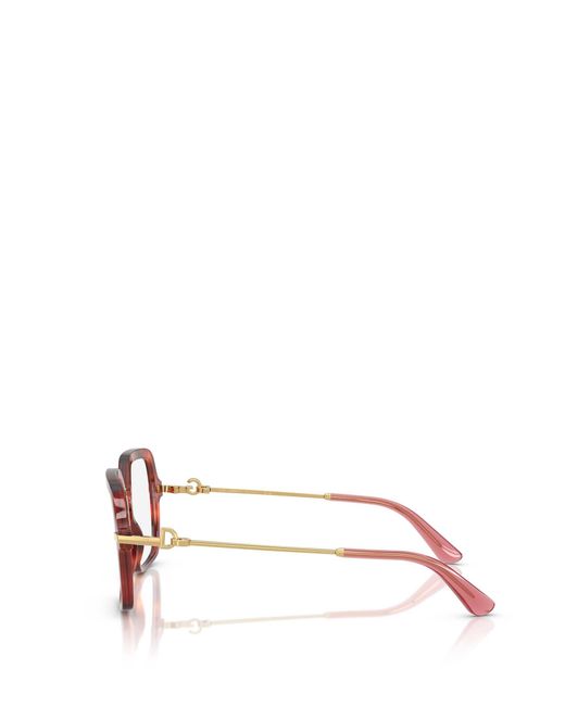 Dolce & Gabbana White Eyewear Square Frame Glasses