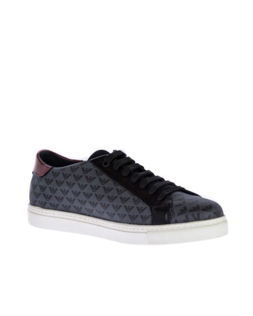 Emporio Armani Black Low-Top Sports Shoes for men