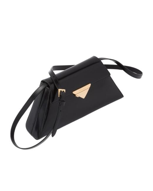 Prada Black Medium Brushed Leather Handbag
