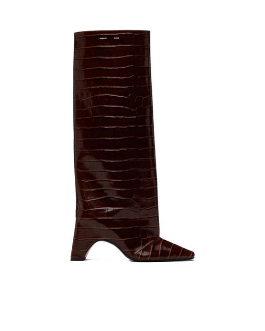 Coperni Brown Square Toe Boots
