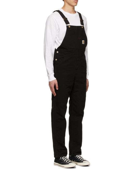 Carhartt Black Logo-Patch Overalls for men