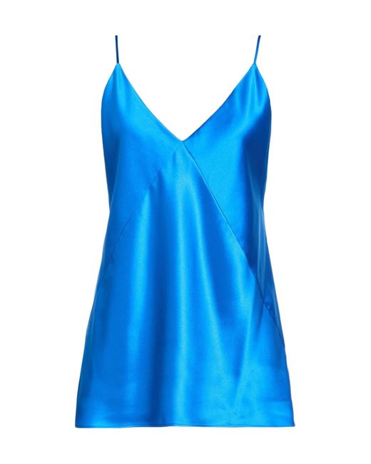 Max Mara Blue Deep V Neck Strap
