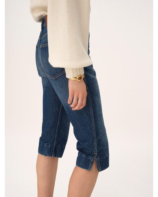 Chloé Blue Chloé High-Rise Capri Jeans