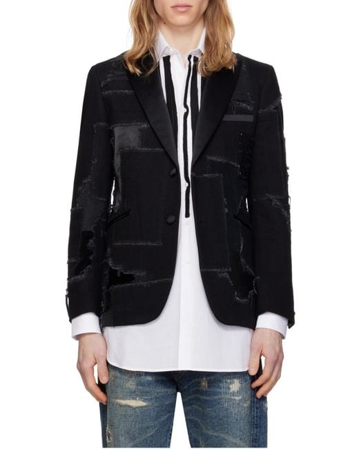 Junya Watanabe Patchwork Blazer in Blue for Men | Lyst