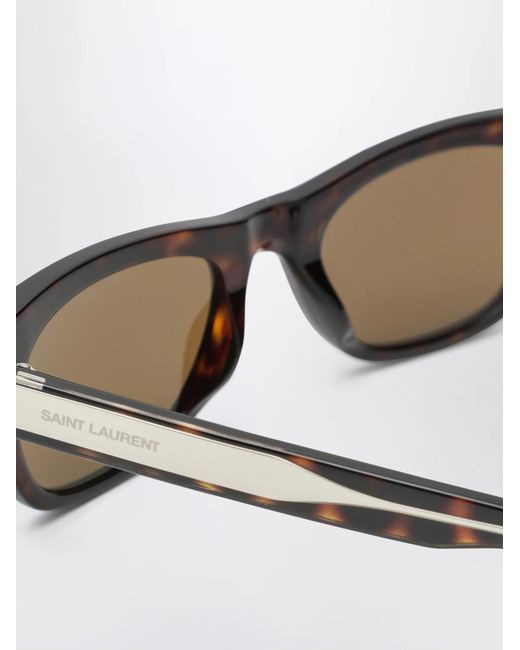 Saint Laurent Multicolor Havana Rectangle-Frame Sunglasses for men
