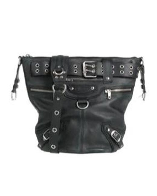 Balenciaga Black Large Leather Bucket Bag
