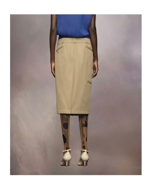 Maison Margiela Natural Skater Chino Midi Skirt