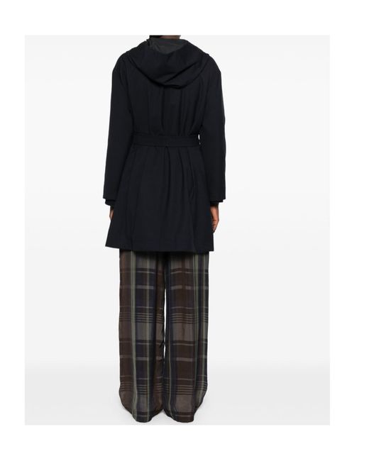 Herno Black Hooded Parka Coat