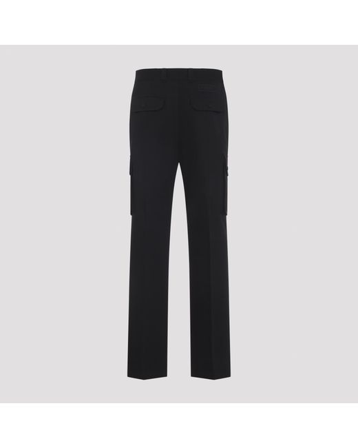 Givenchy Black Pressed-Crease Trousers for men
