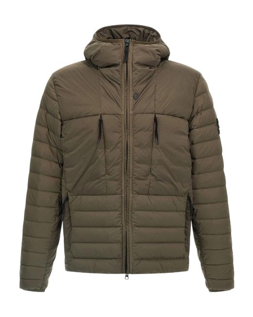 Stone Island Green 'seamless Tunnel Nylon Down-tc' Down Jacket for men