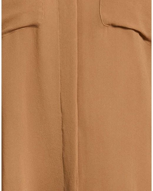 Max Mara Brown Solid-Color Chiffon Shirt