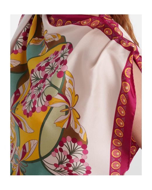 LaDoubleJ White Florette Placée Asymmetric Silk Twill Top