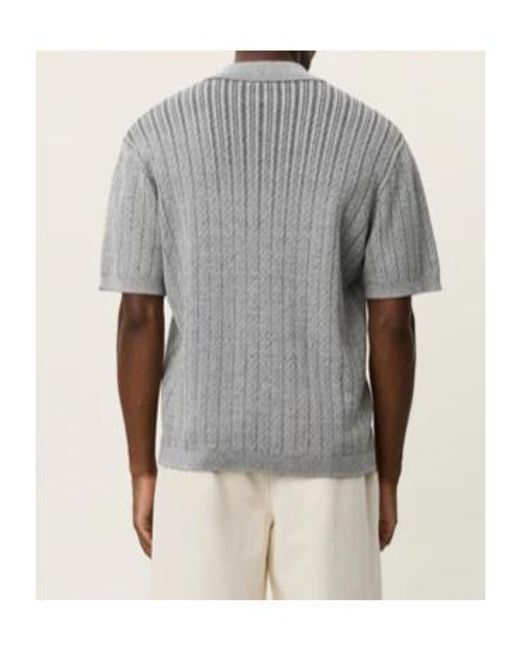 Les Deux Gray Evan Knitted Shirt for men