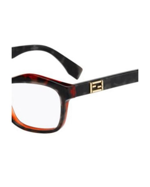 Fendi Metallic Logo Detail Flat Lens