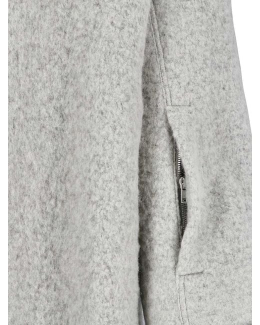 Rick Owens Gray Brad Button-Up Wool Coat for men
