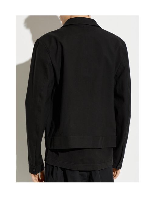 Dolce & Gabbana Black Zip-Front Rain Jacket for men