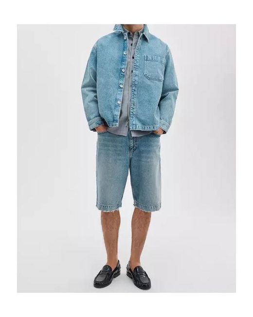 Rag & Bone Blue Button-Up Denim Jacket for men