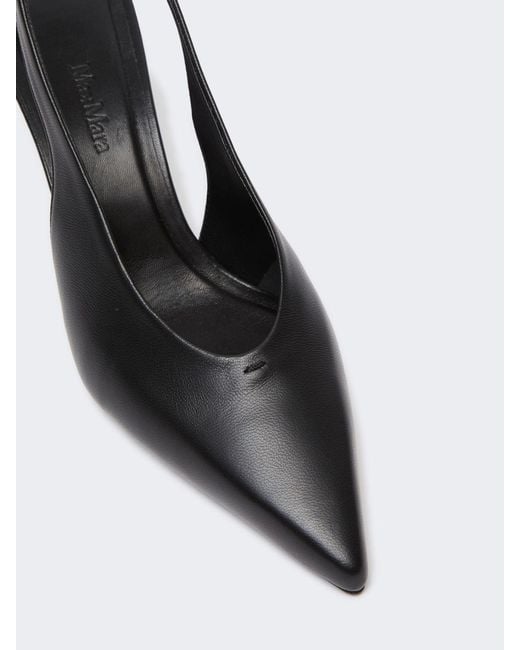 Max Mara Black Pointed-Toe High-Heeled Sandals