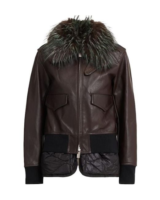 Sacai Black Leather Jacket